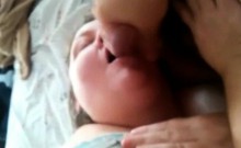 Hefty Amateur Gal Takes A Facial Cumshot.