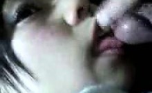 Oriental schoolgirl blowjob