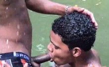 Hunky ethnic gay boys having sloppy wet oral fun