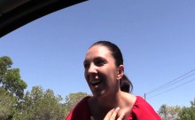 Busty red dress milf fucks cop