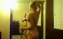 Dance! Teen Does A Mirror Dance On Webcam