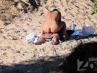 Voyeur on public beach Great sex with hawt hotty