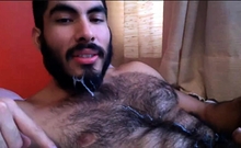 full hairy young man cum in mouth