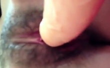 Closeup of girl orgasm