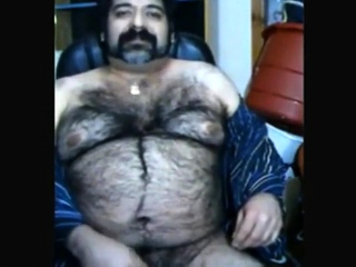 Big hairy bear and hairy body