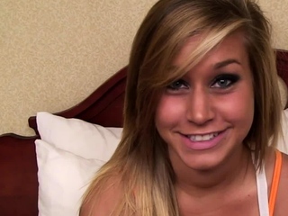 Watch this very cute blonde teen suck dick