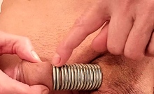 Wanking With 16 Rings On My Cock (2)