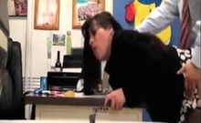 Bitch fucked on the principal's desk