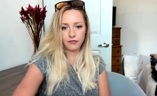 Busty blonde mature solo masturbation for webcam