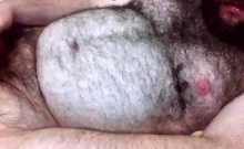 Fascinating mature Bear masturbating Part 1 doing a Cam Show