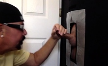 Jockstrap real DILF fucked in gloryhole