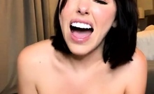 Big boob brunette masturbates on webcam