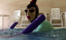 Extreme fetish latex play