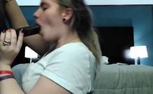 hot amateur milf giving blowjob and getting fucked