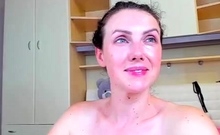 Stacked brunette goes solo toys and masturbation