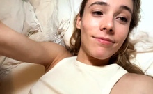 Amateur Teen with Huge Dildo Masturbating on Webcam