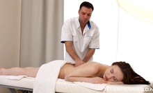 Bubbly Teen Brunette Girl Ass Massage Hardcore Fucking