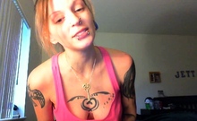 Amateur Webcam Cute Teen Plays Solo with Big Dildo