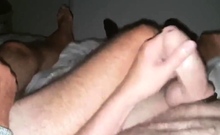 Big-cock Dad And Chubby Boy's Hairy Handjob Session