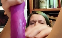 Sexy teen ebony solo toy masturbation
