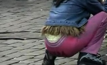 Amateur princesses voyeur fucking in public place