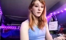 Big Tits Tranny Jerking her Big Hard Cock