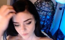 Small titted brunette amateur anal nailed at home