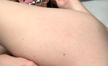 Amateur blonde teen solo dildo