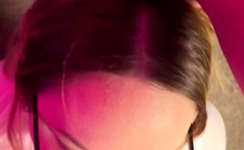 Great amateur video of Brunette POV oral sex