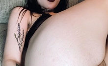 Sexy teen ebony solo toy masturbation