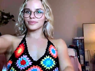 Curly Blonde Teen Records Solo Dildo Masturbation More at