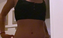 Amateur striptease and Solo masturbation