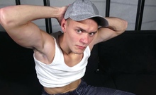 Hunk straight boy Mitchel Jacobson solo