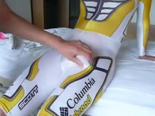 Cycle Suit Rub - Big Cock Handjob