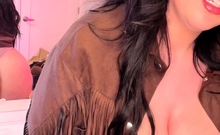 Big boobs milf masturbates with her dildo