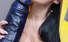 Big boobs milf masturbates with her dildo