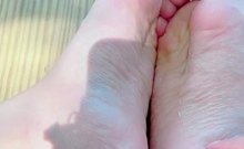 Foot fetish Close up feet and toes tease