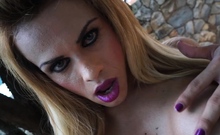 Big boobs Latina tranny blow and bang BF