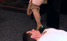 Light Femdom And Foot Fetish Play With Brunette