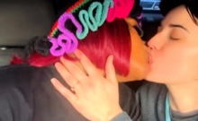 Redhead And Brunette Lesbians Get Down