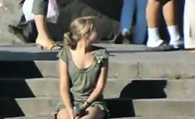 Teen Upskirt Outdoors